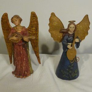 Pair of Vintage Angel Christmas Ornaments/Figurines